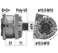 Messmer Alternador Generador 100A 14V Para Opel Astra H 1.6 209418A