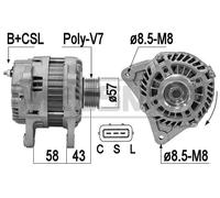 ERA Alternador Generador 110A 14V Para Nissan Juke 1.6 209347A