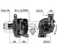 MESSMER Alternador Generador 120A 14V para Ford Focus II 1.8 Flexifuel 2.0