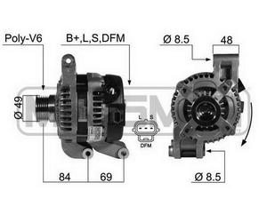 MESSMER Alternador Generador 120A 14V para Ford Focus II 1.8 Flexifuel 2.0