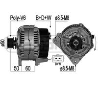 Messmer Alternador Generador 120A 14V Para VW Golf III 1.8 2.0 2.8 VR6 1.9