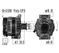 Messmer Alternador Generador 150A 14V Para Peugeot 207 CC 1.6 16V 1.4