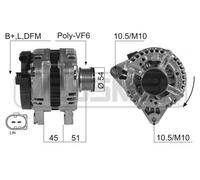 MESSMER Alternador Generador 150A 14V para Volvo V70 III 2.0 D 210427A