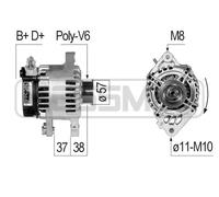 Messmer Alternador Generador 80A 12V Para Toyota Aygo 1.0 210830A