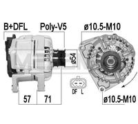 MESSMER Generador 120A 14V para Opel Zafira B 1.8 1.6