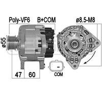 MESSMER Generador 150A 14V para Renault Clio IV 1.5DCI 90