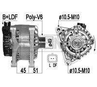 MESSMER Generador 90A 14V para Peugeot 307 1.6 16V 1.4