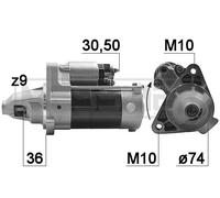 Messmer Starter 1 KW Para Daihatsu Sirion 1.0 Cuore VII Subaru Justy IV 220974A