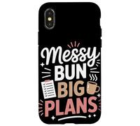 Messy Bun Grandes Planes Mujeres Empoderamiento de la Igualdad de Las Mujeres Carcasa para iPhone X/XS