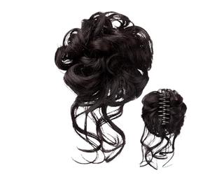 Messy Bun Hair Piece, Claw Clip Hair Extension, Volumizing Curly Updo Style, Easy Ponytail Holder Attachment, Styling Hairpieces for Weddings, Dating, Casual, Events, 5.91 Inches