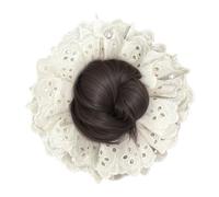 Messy Bun Hair Piece, Women Lace Updo, Elastic Ponytail Holder 7.09 Inches, Hairbands Wigs, Natural Look, Easy Wear, Versatile Style, Party Dating Banquet, Wedding Casual Outdoor