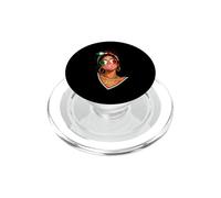 Messy Bun Ragazza Italiana Bandera Italiana Chica Gafas Italia PopSockets PopGrip para MagSafe