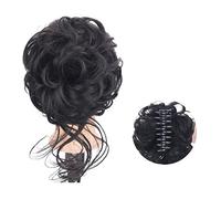 Messy Claw Bun rizado ondulado pelo sintético cola de caballo alargamiento peluca for mujeres moño garra Clip extensiones cabello Pieza de Pelo de Moño Desordenado