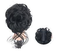 Messy Claw Bun rizado ondulado pelo sintético cola de caballo alargamiento peluca for mujeres moño garra Clip extensiones cabello Pieza de Pelo de Moño Desordenado