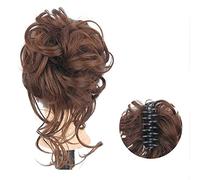 Messy Claw Bun rizado ondulado pelo sintético cola de caballo alargamiento peluca for mujeres moño garra Clip extensiones cabello Pieza de Pelo de Moño Desordenado