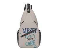 Messy Hair Don't Care Cross Chest Bag Sling Mochila Moda Senderismo Daypack Unisex Chest Shoulder Bag