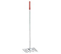 Rastrillo para aparcacoches con mango rojo Kerbl 75 cm