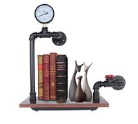 mesterth Estantería industrial de pared de 1 nivel, estante de pared rústico, estante de cocina de baño, estante flotante de madera de hierro para el hogar, baño, cocina, organizador de herramientas