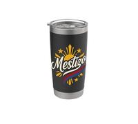 Mestizo - Medio filipino - Cultura bandera filipina - Hombres Vaso térmico de acero inoxidable de doble pared