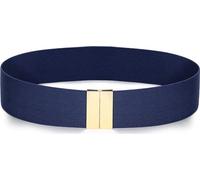 MESU Cinturones elásticos para mujer, cinturón elástico de cintura ancha para vestidos, azul marino, Fit Waist 38"-42"/95-105CM