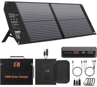 Mesuvida 100W Panel Solar Portátil,USB-C PD, 65 W Carga Rápida, 24 V, MC4, CC, QC3.0, USB-A, Cargador Solar Para Central Eléctrica, Generador, Camping, Viajes Autocaravana, Vida Fuera De La Red
