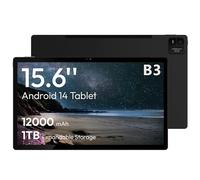MESWAO Tableta Android 14 de 15.6 pulgadas, tableta grande 2025 con pantalla grande IPS HD 1080, 8 núcleos, 6 GB + 128 GB, compatible con tarjeta TF de 512 G, batería de larga duración de 12000 mAh