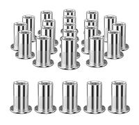 Mesybveo 100 Piezas M6 Tuerca Remachable, Remaches Roscados de Acero Inoxidable, Cabeza Plana Insertos Roscados, Robusto y Duradero, Kit de Tuercas de Remache Para Metale, Plástico, Acero, Aleacione