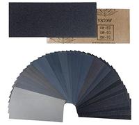 Mesybveo 42 Piezas Papel de lija de Carburo de Silicio, Lija Madera Seco/al Agua Grano de 60 a 5000, 23 x 9 cm, para Pulir de Coche, Metal, Madera, Muro
