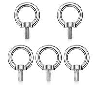 Mesybveo 5 Piezas Anillos de Elevación, M8 Tornillos de Cáncamo, 304 Perno de Ojo Rosca Macho de Acero Inoxidable, Tornillos de Argollas Sólido y Robusto, Pernos con Argolla para Fijar y Suspender