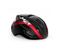 MET Casco RIVALE MIPS, Sport, Negro/Rojo (Multicolor), S