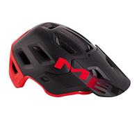 MET M3HM115L0RN1 - Casco, L, Negro - Rojo, Unisex