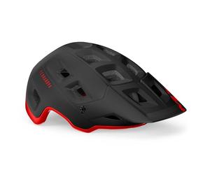 MET M3HM121CE00SNR1 Casco Terranova S(52-56), Adultos Unisex, Multicolor (Negro Rojo)