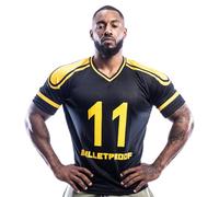 Met-X Camiseta de Gran tamaño para Hombre, Estilo de fútbol Americano NFL, 100% poliéster, Black and Yellow, XL
