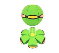 Meta Ball mágica, mágica, bola que rebota con 6 luces LED, bolas que rebotan for niños, platillo volador mágico, interacción entre padres e hijos, adecuada for uso en interiores y exteriores(Green)