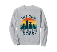 Meta de Vida Acariciar a Todos los Perros Atardecer Retro Sudadera