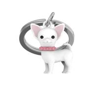 Meta[l]morphose METALMORPHOSE MTM254-01 - Llavero de chihuahua blanco y collie rosa