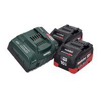 Metabo 18 V Base Set 2 baterías 10,0 Ah LIHD + cargador ASC 145 CAS System