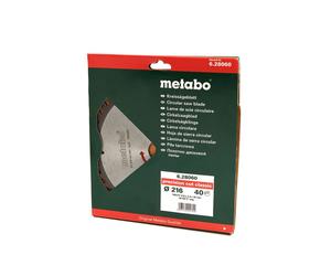 Metabo 216 x 2,4 x 30 mm Hoja de sierra para madera 40T