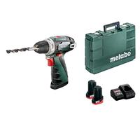 Metabo 600080500 PowerMaxx BS Basic - Taladro / Atornillador 10,8 V 2.0 Ah maletín