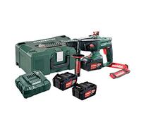 Metabo 600210960 Martillo Ligero SDS-Plus A Bateria 18V/ 3 x 4, 0 Ah Li-Ion KHA 18 LTX con Maletín, 0 W, 18 V, Verde/Grün Grau Schwarz Rot, Medium