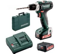 METABO 601036500 - Taladro atornillador a bateria 12V / 2x 2,0 Ah Li-Ion PowerMaxx BS 12 con maletín