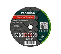 Metabo 616303000 616303000-Disco de tronzar para Amoladora Angular Flexiamant Super C30-S Piedra embutido Ø 230 x 3 x 22,22 mm, 0 W, 0 V, Negro