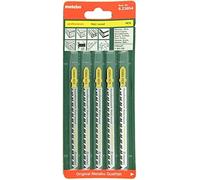 Metabo 623651000 623651000-Blister de 5 Hojas de Sierra de calar para Madera: Dura, Blanda: Cortes curvos, 1,5-mm/Afil, Dent.Puntiagudo. HCS 51 mm