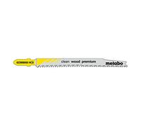 Metabo 623998000 623998000-Blister de 5 Hojas de Sierra de calar para Madera: Profes, rectif.ang.Libre, rectif.con dtes HCS 93 mm, niquel, 93mm