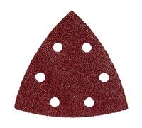 METABO 624982000 - Hojas de lijar Professional para madera y metal 6 perforaciones enganche velcro 93 x 93 mm grano P 80 (Envase de 25 Ud)
