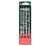Metabo 625580000 625580000-Estuche SDS-Plus, Brocas con Longitud de 160 mm diámetros de 5 mm 6 mm 8 mm y 10 mm, Set de 4 Piezas
