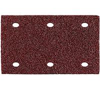 METABO 625622000 - Hojas de lijar Professional para madera y metal 6 perforaciones enganche velcro 103 x 115 mm grano P 100 (Envase de 10 Ud)