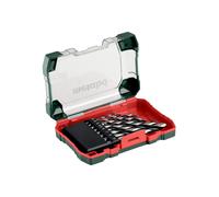 Metabo 626705000 626705000-Estuche Madera 8 Piezas 1 Broca de Cada uno de los siguientes diámetros: 3 4 5 5,5 6 7 8 y 10 mm