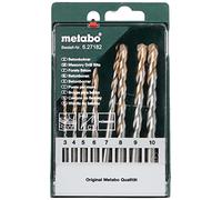 Metabo 627182000 627182000-Estuche 8 Brocas para hormigón MD Classic 3/4 / 5/6 / 7/8 / 9/10 mm, Set de 8 Piezas