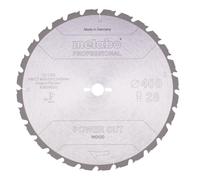 Metabo 628018000 628018000-Hoja de Sierra Metal Duro HW/CT Power Cut 400 x 30 mm Dientes 28 FZ/FA, Negro